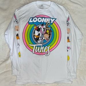 LOONEY TUNES Long Sleeve Scoop Neck Sweater